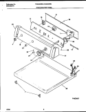 CONTROLS / TOP PANEL Diagram and Parts List for TDG546RBD2  Tappan Dryer