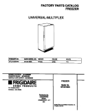 COVER Diagram and Parts List for MFU21M3GW0  Frigidaire Freezer