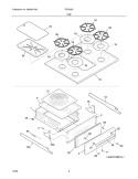 TOP / DRAWER Diagram and Parts List for TGF605EW1  Tappan Wall Oven