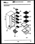 SHELVES AND SUPPORTS Diagram and Parts List for RS19F3WS1C  Gibson Refrigerator
