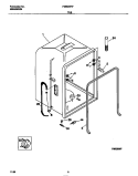 TUB Diagram and Parts List for FDB635RFR1  Frigidaire Dishwasher