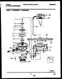 MOTOR PUMP PARTS Diagram and Parts List for TDB668RBR0  Tappan Dishwasher