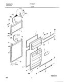 DOOR Diagram and Parts List for FRT16CRHD4  Frigidaire Refrigerator