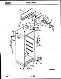 CABINET PARTS Diagram and Parts List for RT153MCW2  Frigidaire Refrigerator