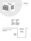 COVER Diagram and Parts List for CAE15ESR0  Crosley Air Conditioner