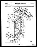 CABINET PARTS Diagram and Parts List for RT17F6WU3B  Gibson Refrigerator