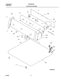 CONTROL PANEL Diagram and Parts List for CER3600AS0  Frigidaire Dryer
