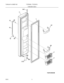 FREEZER DOOR Diagram and Parts List for FGUS2666LP0  Frigidaire Refrigerator