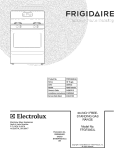 COVER Diagram and Parts List for FFGF3053LSA  Frigidaire Range