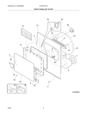 FRONT PANEL / LINT FILTER Diagram and Parts List for GLGR341CC0  Frigidaire Dryer