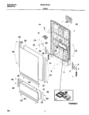 DOOR Diagram and Parts List for MDR251RHS0  Frigidaire Dishwasher