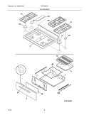 TOP/DRAWER Diagram and Parts List for FGF348KSG  Frigidaire Range