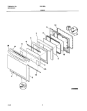 DOOR Diagram and Parts List for FEFL88ASB  Frigidaire Range