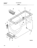 CABINET Diagram and Parts List for FFC15C4AW0  Frigidaire Freezer
