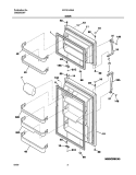 DOOR Diagram and Parts List for FRT21HR6AB2  Frigidaire Refrigerator