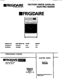 RANGE, ELECTRIC Diagram and Parts List for REG38BNW4  Frigidaire Range
