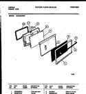 DOOR PARTS Diagram and Parts List for 30-2549-00-07  Tappan Range