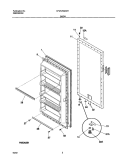 DOOR Diagram and Parts List for CFU12M2AW1  Uni Freezer