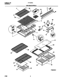 SHELVES / CONTROLS Diagram and Parts List for TRT15DRCZ0  Tappan Refrigerator