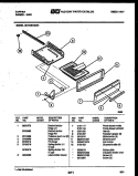BROILER DRAWER PARTS Diagram and Parts List for 30-1049-00-04  Tappan Range