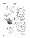 SHELVES Diagram and Parts List for PLHS237ZCB1  Frigidaire Refrigerator