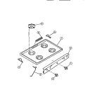 COOKTOP Diagram and Parts List for CGC3M2DXC  Gibson Range