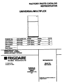COVER Diagram and Parts List for MRT15CSEWA  Frigidaire Refrigerator