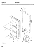 DOOR Diagram and Parts List for MFU09M2GW5  Frigidaire Freezer