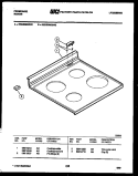 COOKTOP PARTS Diagram and Parts List for REGS38BDL2  Frigidaire Range