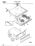 TOP / DRAWER Diagram and Parts List for TEF387CCTB  Tappan Range