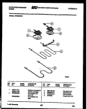 BROILER PARTS Diagram and Parts List for KF350GDV6  Frigidaire Range