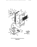 COMPRESSOR, CONDENSER, EVAPORATOR Diagram and Parts List for FPES18TCA0  Frigidaire Refrigerator