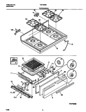TOP / DRAWER Diagram and Parts List for TGF332BCWD  Tappan Range