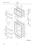 DOORS Diagram and Parts List for FRT1S6ESB5  Frigidaire Refrigerator