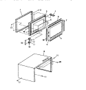 DOOR & CABINET Diagram and Parts List for KM170HXM  Frigidaire Microwave