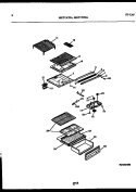 SHELVES AND SUPPORTS Diagram and Parts List for MRT15CHAY0  Uni Refrigerator
