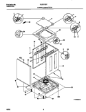 LOWER CABINET / TOP Diagram and Parts List for FLSE72GCS8  Frigidaire Washer Dryer Combo