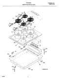 MAINTOP / SURFACE UNITS Diagram and Parts List for FEC3X5XETA  Frigidaire Cooktop