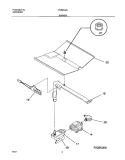 BURNER Diagram and Parts List for FGB24L2ABA  Frigidaire Wall Oven