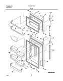 DOORS Diagram and Parts List for FRT18NP7AW0  Frigidaire Refrigerator