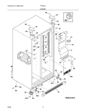 CABINET Diagram and Parts List for FRS6R3JB1  Frigidaire Refrigerator