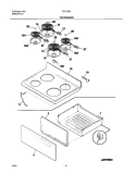 TOP / DRAWER Diagram and Parts List for FEF355ASE  Frigidaire Range
