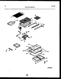 SHELVES AND SUPPORTS Diagram and Parts List for FPG17TIPW0  Frigidaire Refrigerator