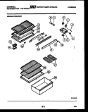 SHELVES AND SUPPORTS Diagram and Parts List for GTN140BG1  Frigidaire Refrigerator