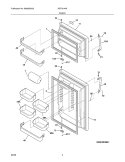 DOOR Diagram and Parts List for XGTI2145KR0  Frigidaire Refrigerator