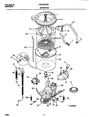 P12T0048 WSHR MTR, HOSE Diagram and Parts List for FWXB23RGS0  Frigidaire Washer