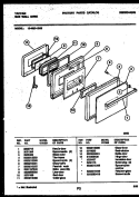 DOOR PARTS Diagram and Parts List for 12-4980-00-05  Tappan Wall Oven