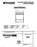 COVER Diagram and Parts List for MEF303PCDE  Frigidaire Range