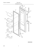 REFRIGERATOR DOOR Diagram and Parts List for FRS26LH5DSC  Frigidaire Refrigerator