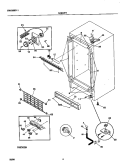 CABINET Diagram and Parts List for FFU21M8GW0  Frigidaire Freezer